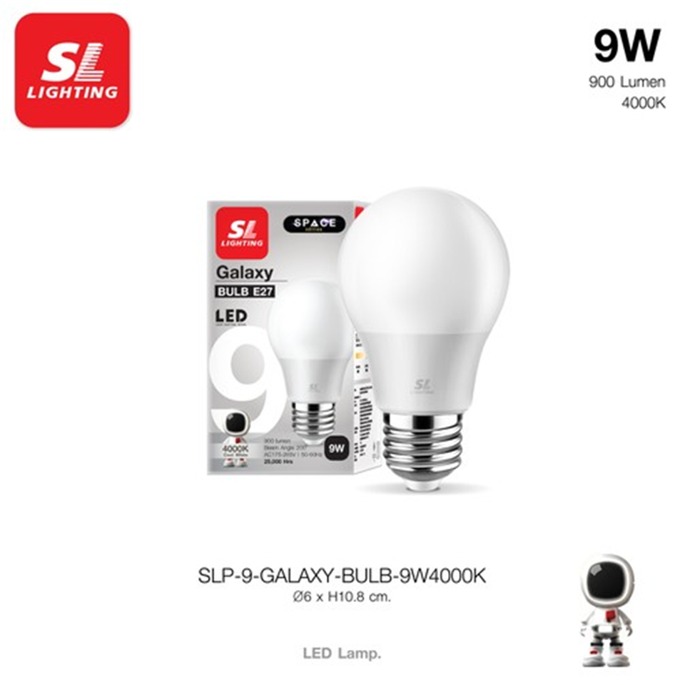 #SL 9-GALAXY-BULB-9W4000K หลอดไฟ LED A60 รุ่น GALAXY 9W 4000K IP20